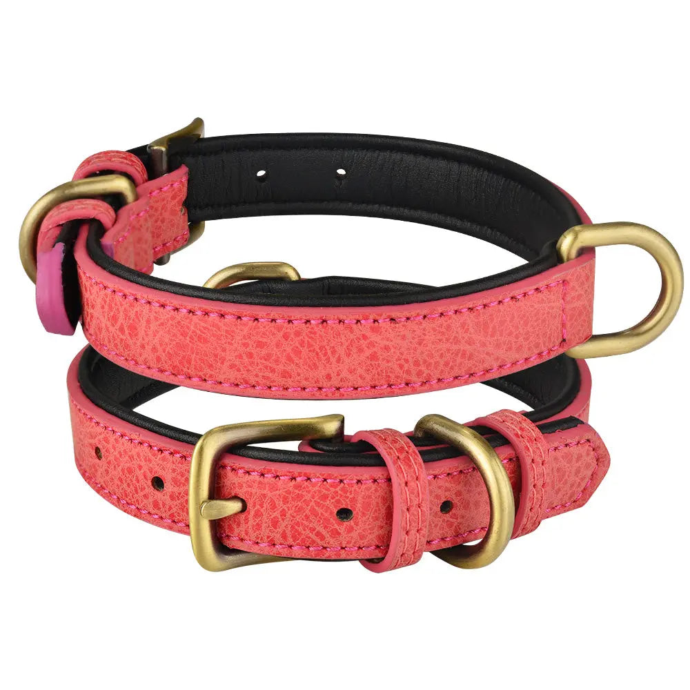 Dog Leather Collar - Premium Genuine Leather