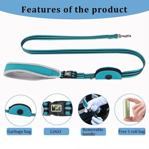 Multifunctional Dog Leash - Reflective Bicycle Leash