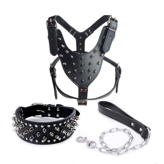 Pawadiz Leather Dog Harness with Detachable Pouch: Style and Functionality for Walks