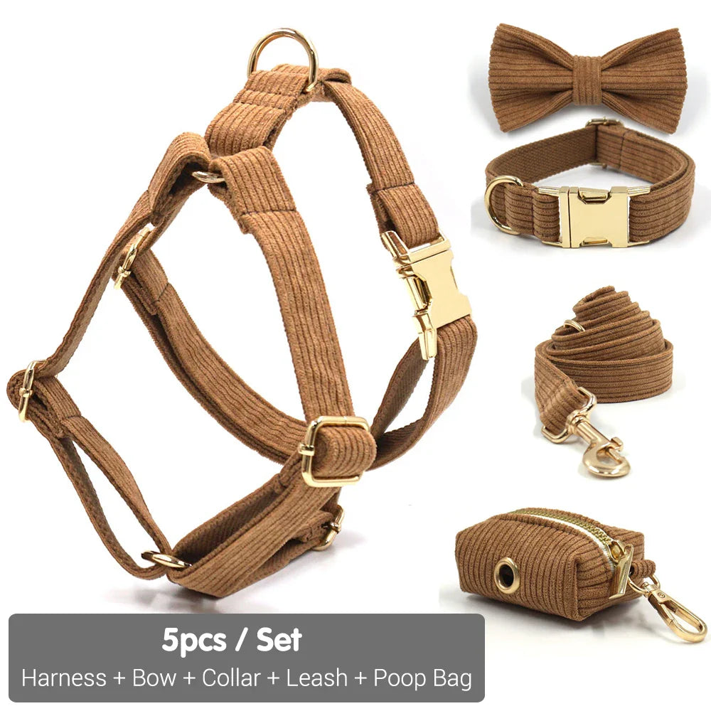 Pawadiz Dog Harness, Collar, and Leash Set with Bowtie: The Perfect Stylish Package for Your Pup